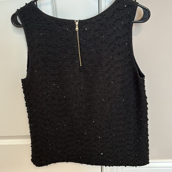 Ann Taylor Dressy Black Top with Sequins- Size Medium - Picture 2 of 5